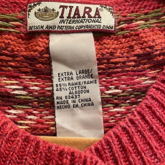 Tiara International 2004 Fair Isle Button Down Sweater - Picture 5 of 6